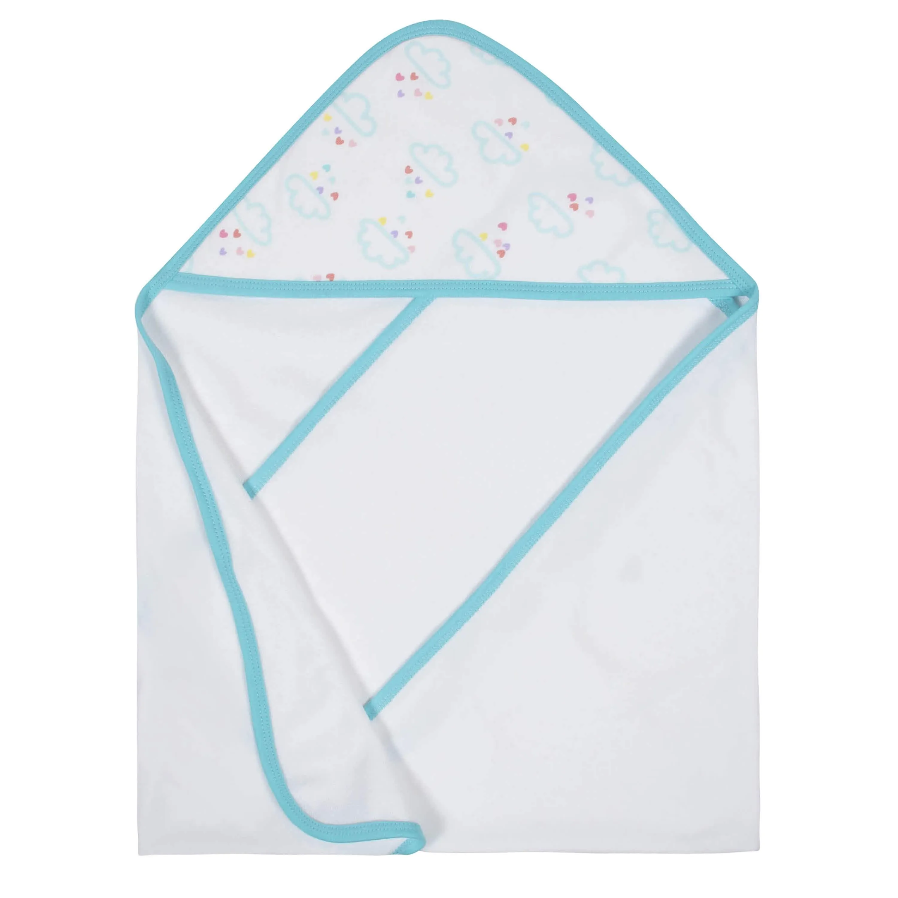 Gerber® Organic 2-Pack Baby Girls Clouds Hooded Towels