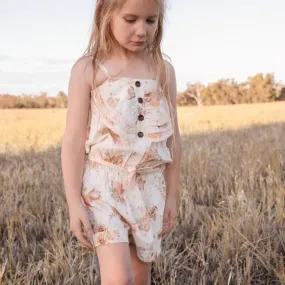 Girls Miranda Playsuit |Chestnut Floral