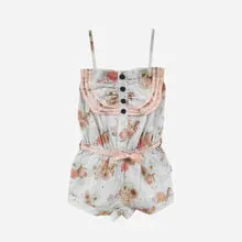 Girls Miranda Playsuit |Chestnut Floral