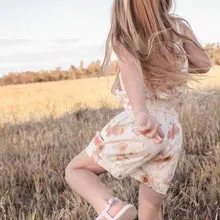 Girls Miranda Playsuit |Chestnut Floral