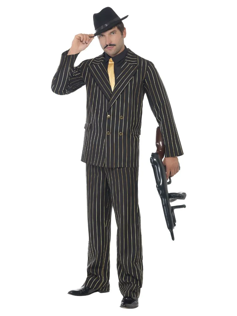 Gold Pinstripe Gangster Costume