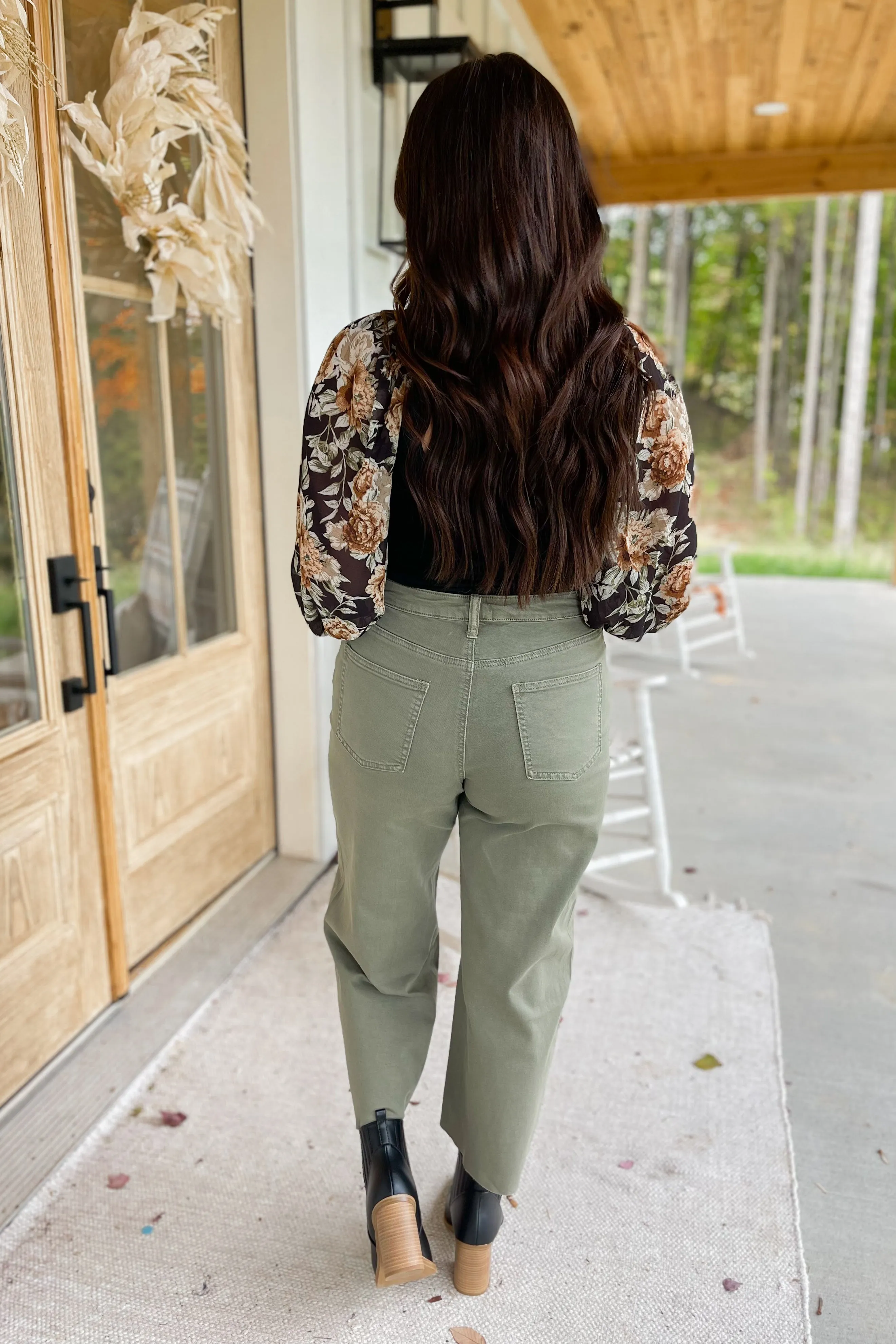 Grover Button Front Stretch Twill Bell Bottom Pants *FINAL SALE*