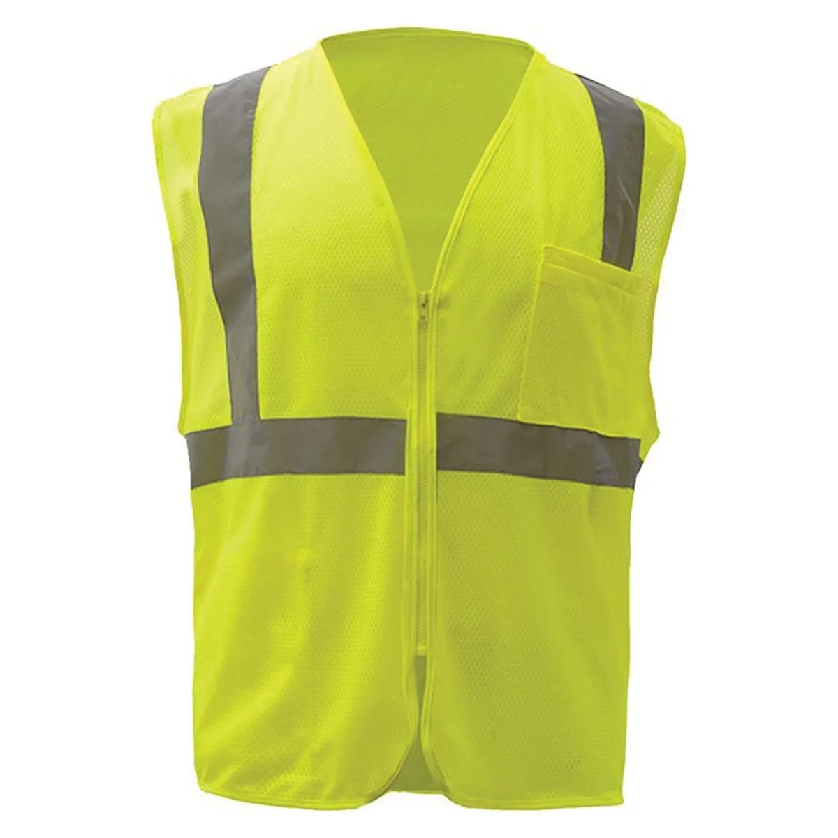 GSS Safety ANSI 2 Standard Mesh Zipper Hi-Vis Safety Vest