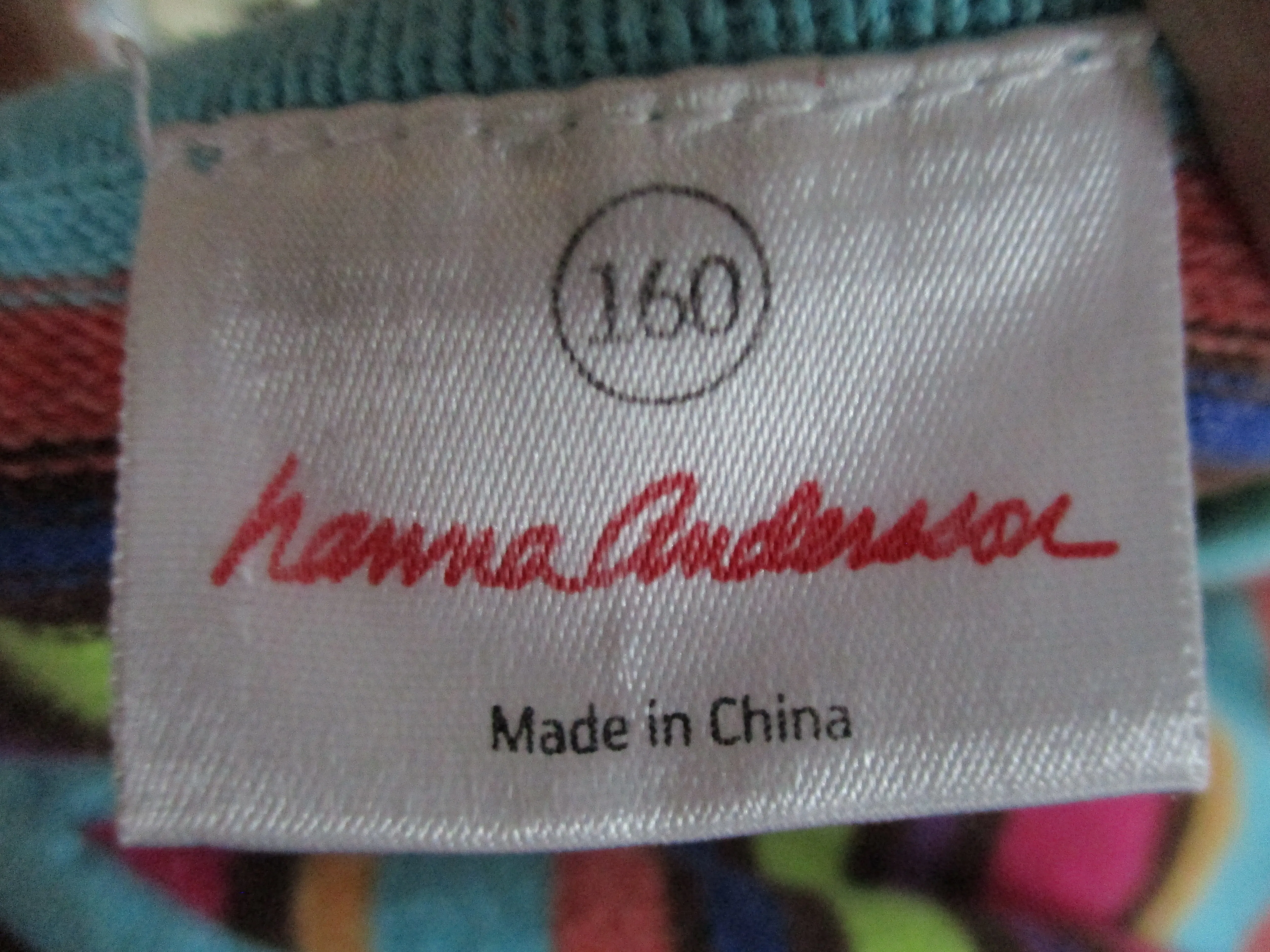 HANNA ANDERSSON Textured FLORAL Striped Knit Sweater 160 14-16 BROWN Multi