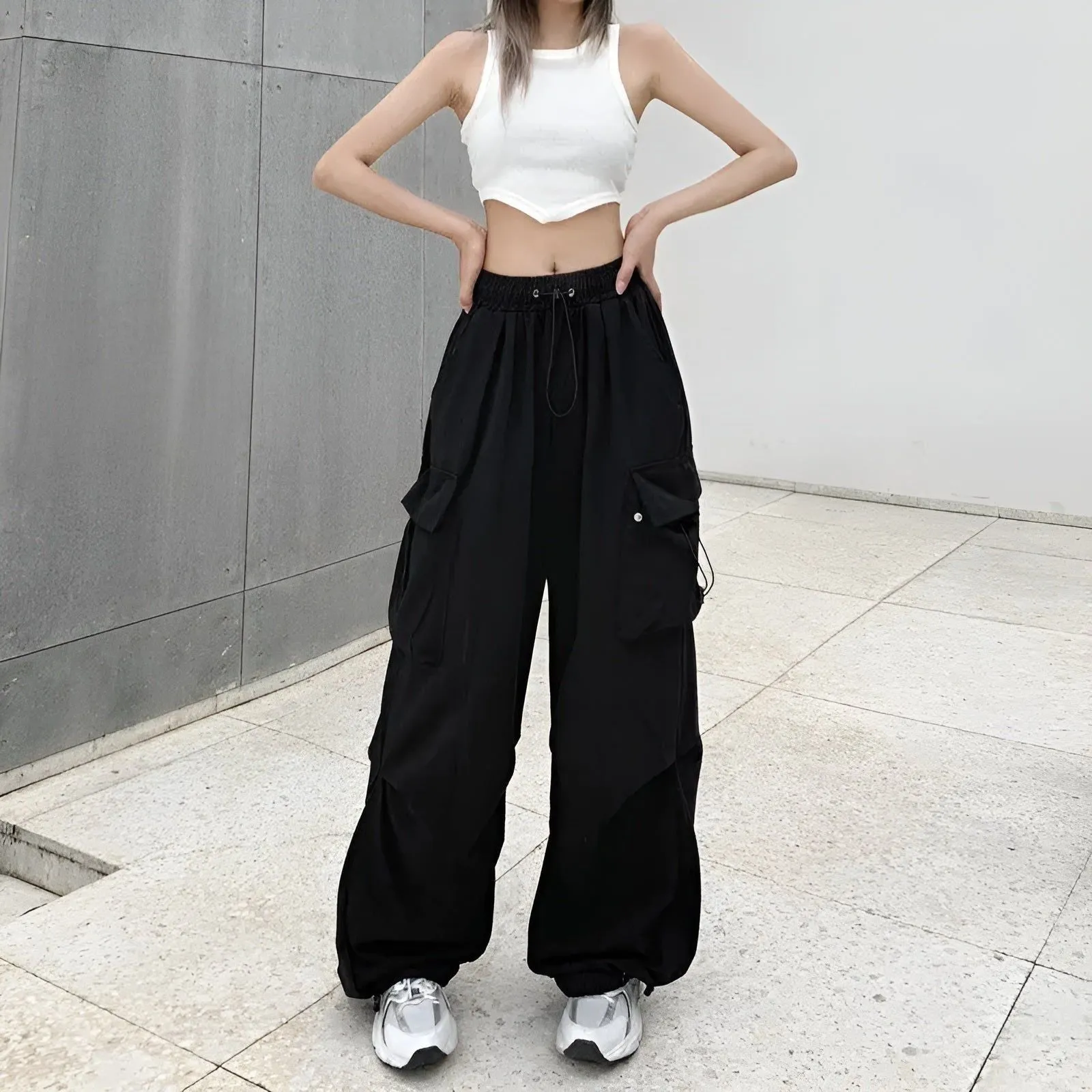 Hannah Cargo Pants - Atmungsaktive Cargo-Hose mit hoher Taille für Frauen