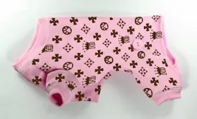 HD Crown Long Johns Dog Pajamas - Pink
