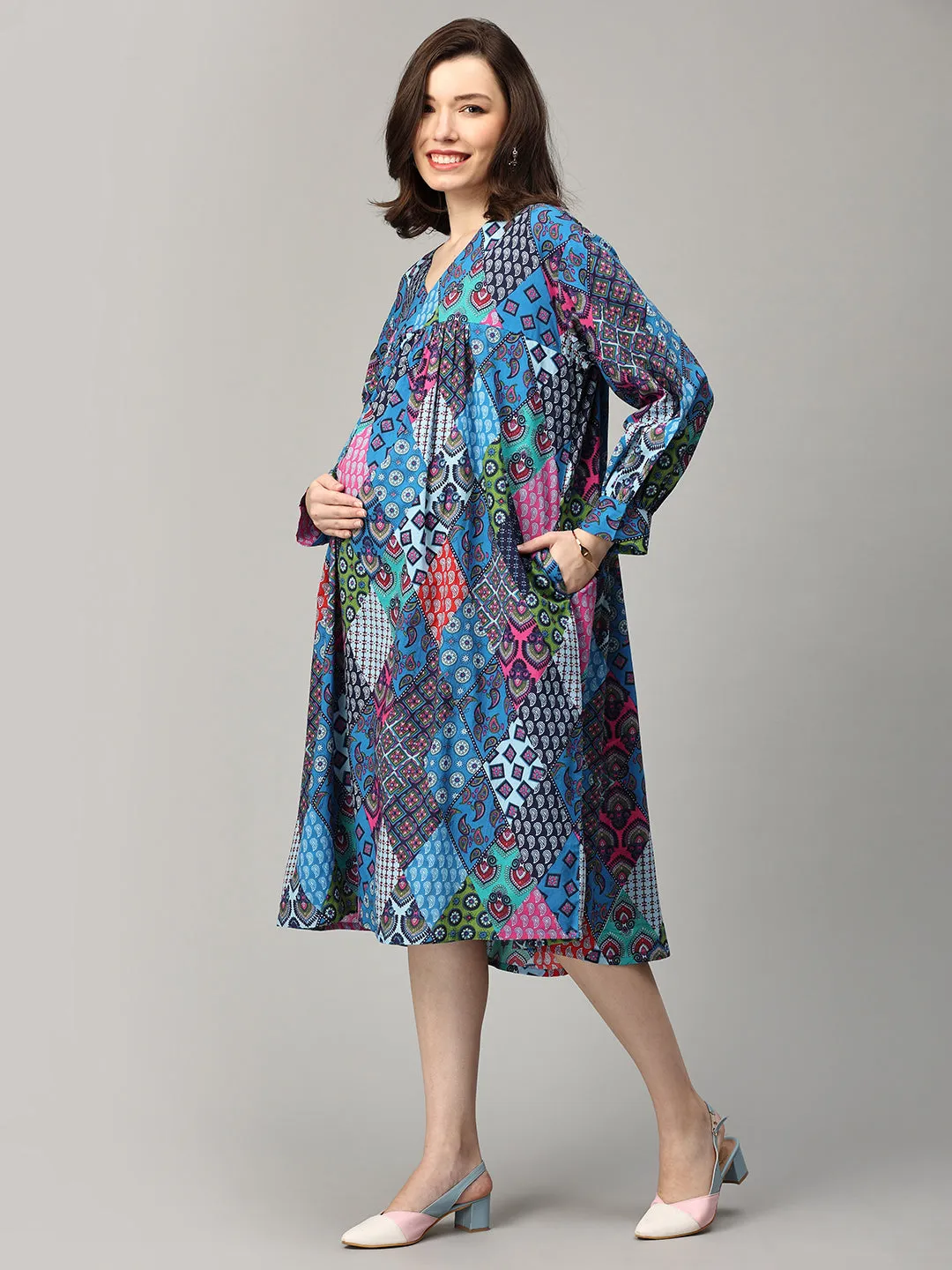 Hue-La-La Maternity and Nursing Dress