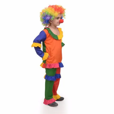Joker dress for boys and girls with Wig, Nose and Cap