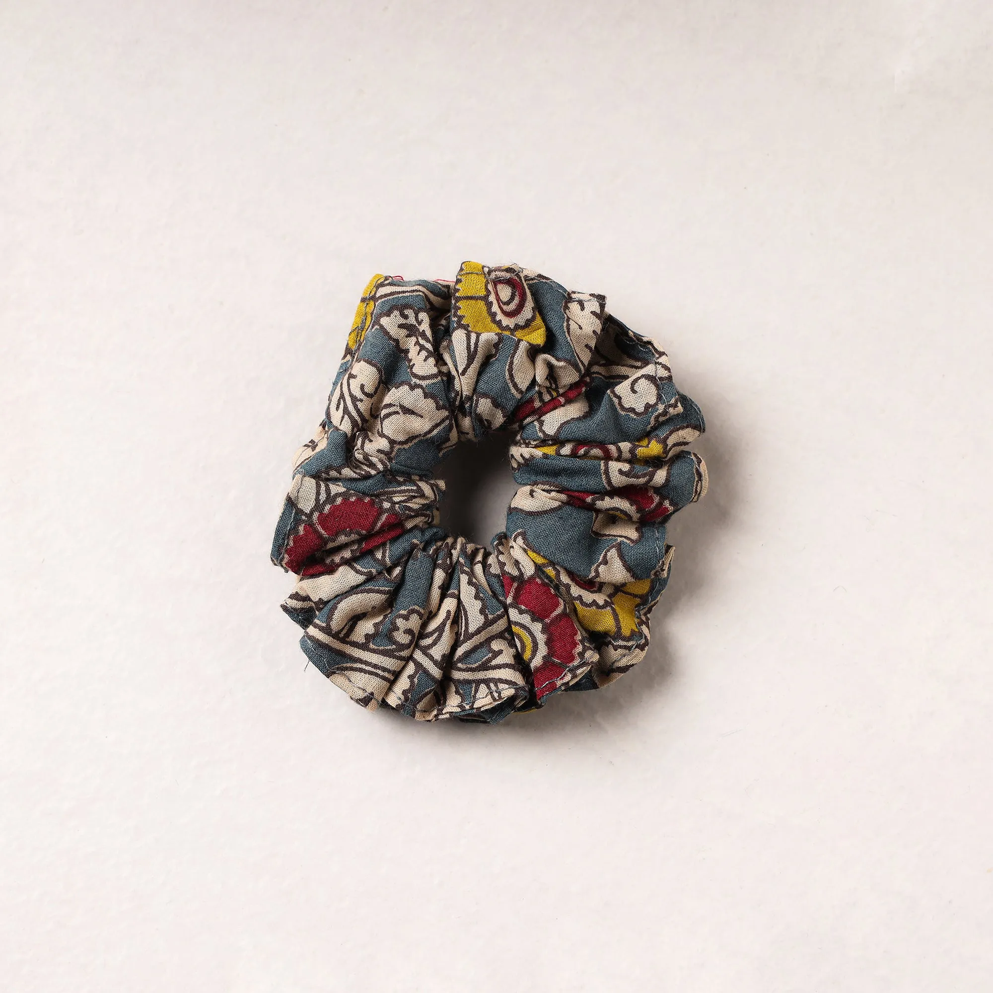 Kalamkari Printed Cotton Elastic Rubber Band/Scrunchie