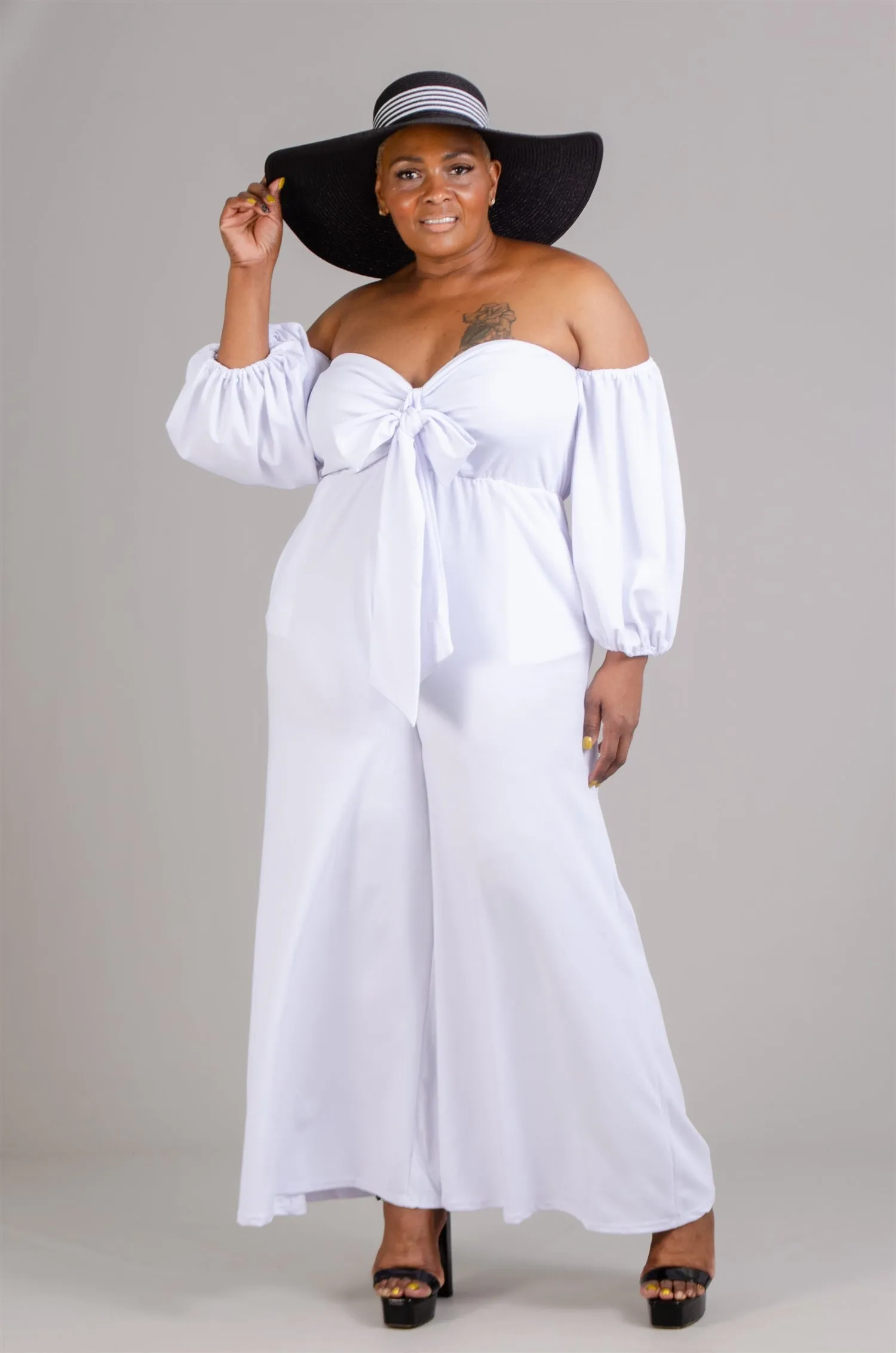 Karen T Designs 9130 Off-shoulder Strapless Jumpsuit