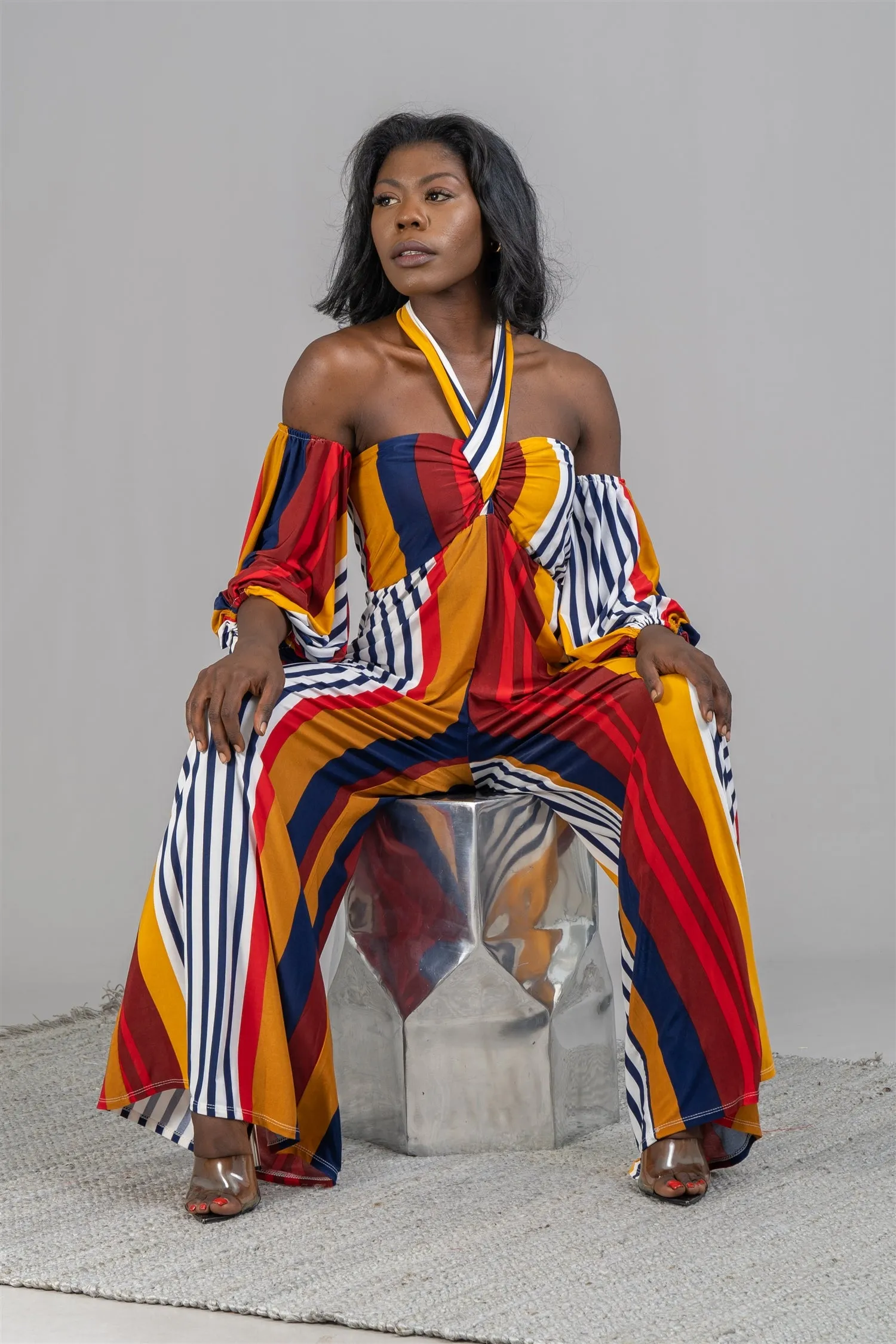Karen T Designs 9130 Off-shoulder Strapless Jumpsuit