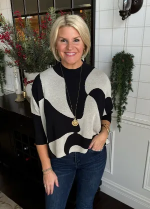 Kerisma Shasha Black & Ecru Sweater