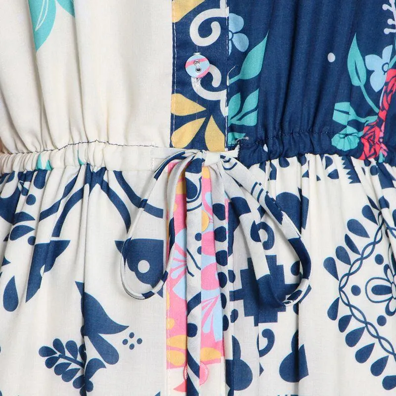 KittenAlarm - Choire Allover Print Maxi A-line Dress