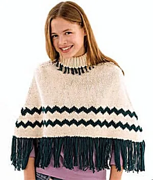 Knit Chevron Poncho