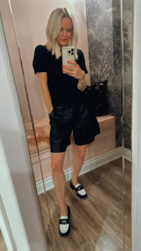 Leather Trouser Shorts