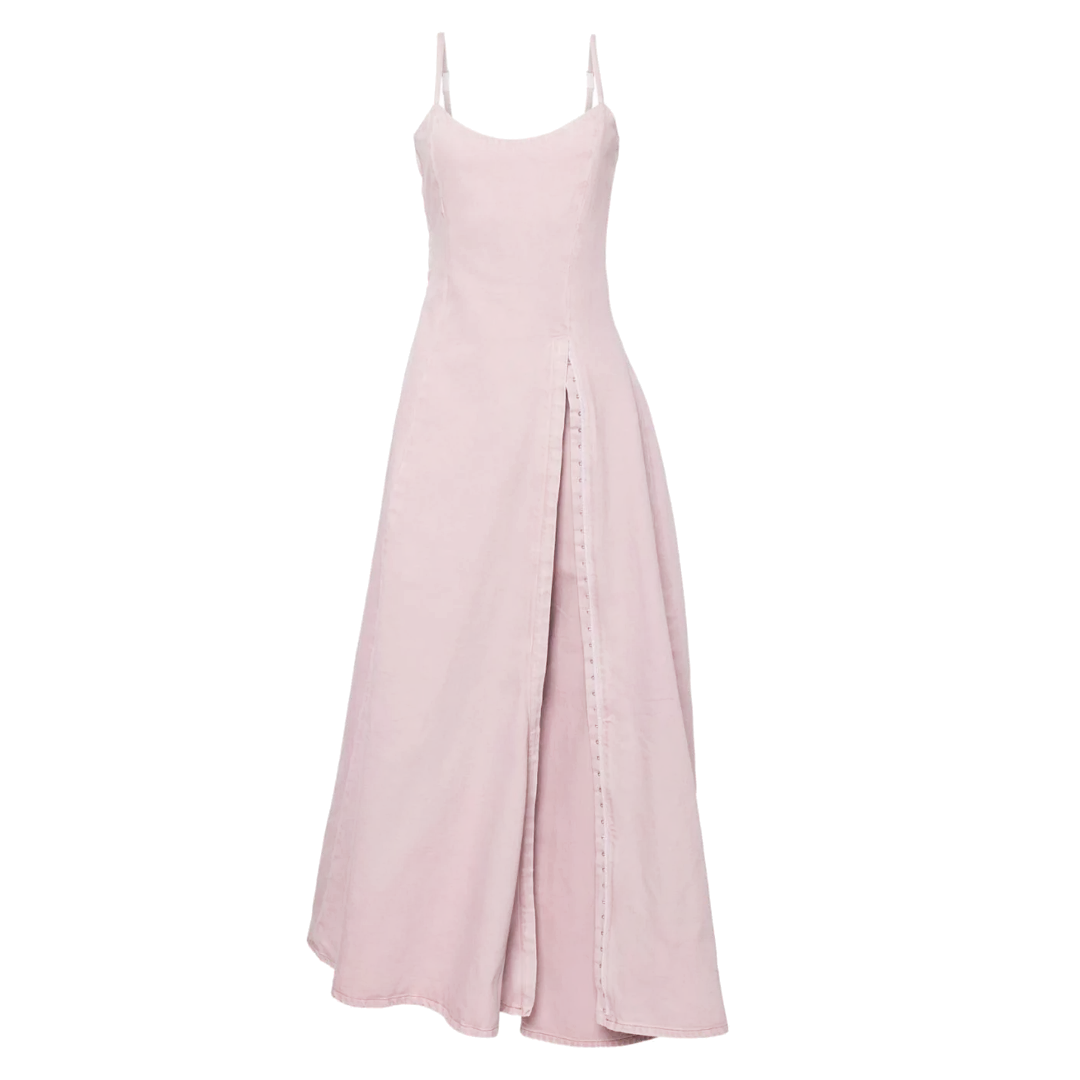 Leg Out Denim Maxi Dress