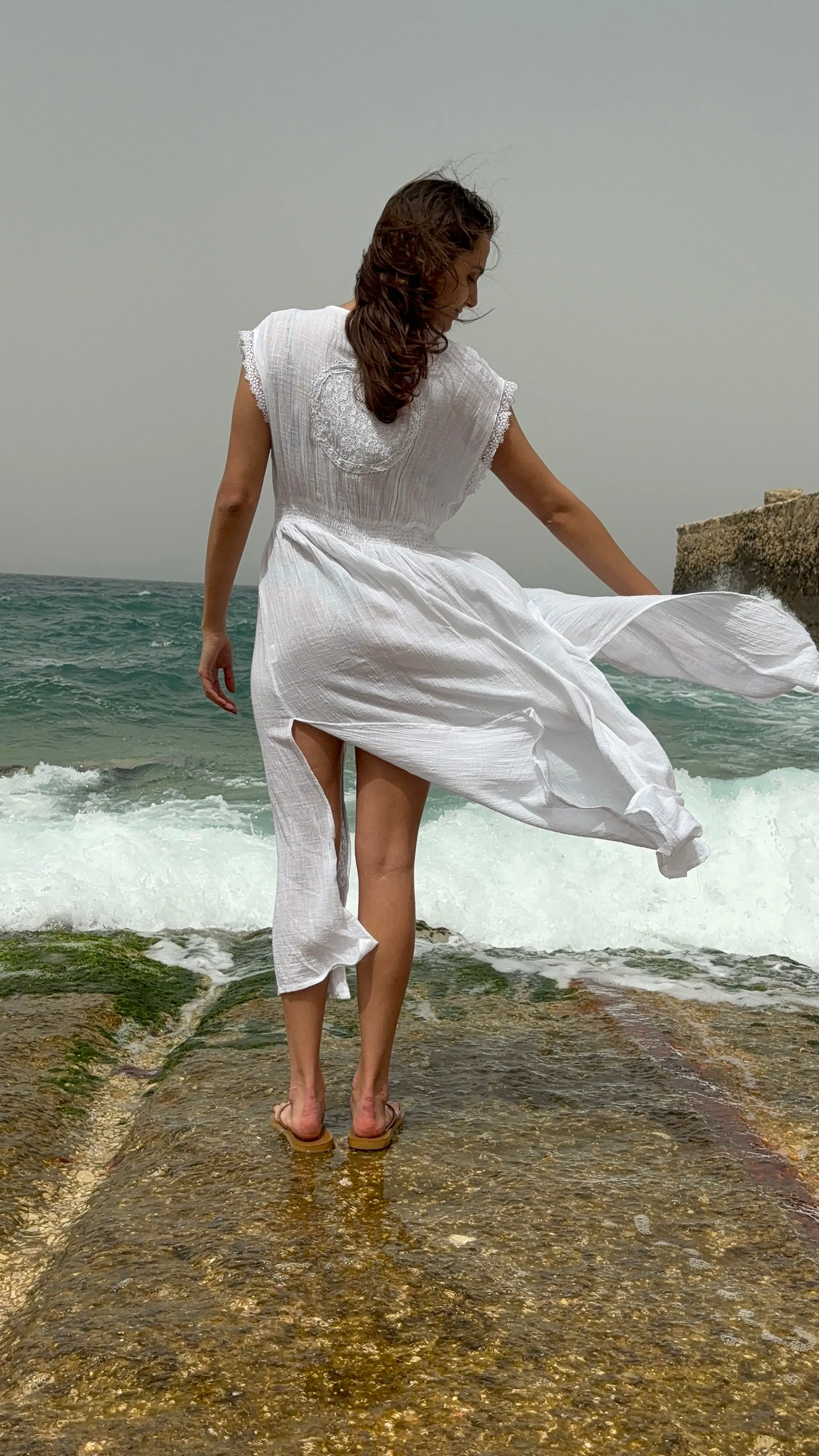 Light cotton open shirt Dress