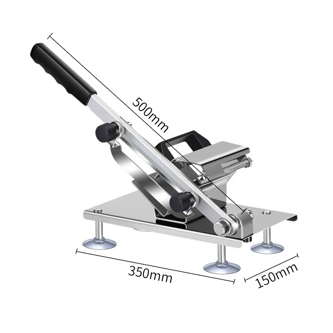 Manual Frozen Meat Slicing Machine Handle Slice Cutting Commercial Grade Stainless Steel