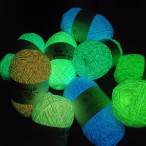 Milk Cotton Glow in the dark fluorescent crochet yarn