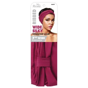 Ms. Remi Wide Silky Headwrap Scarf Ribbed Color Assorted