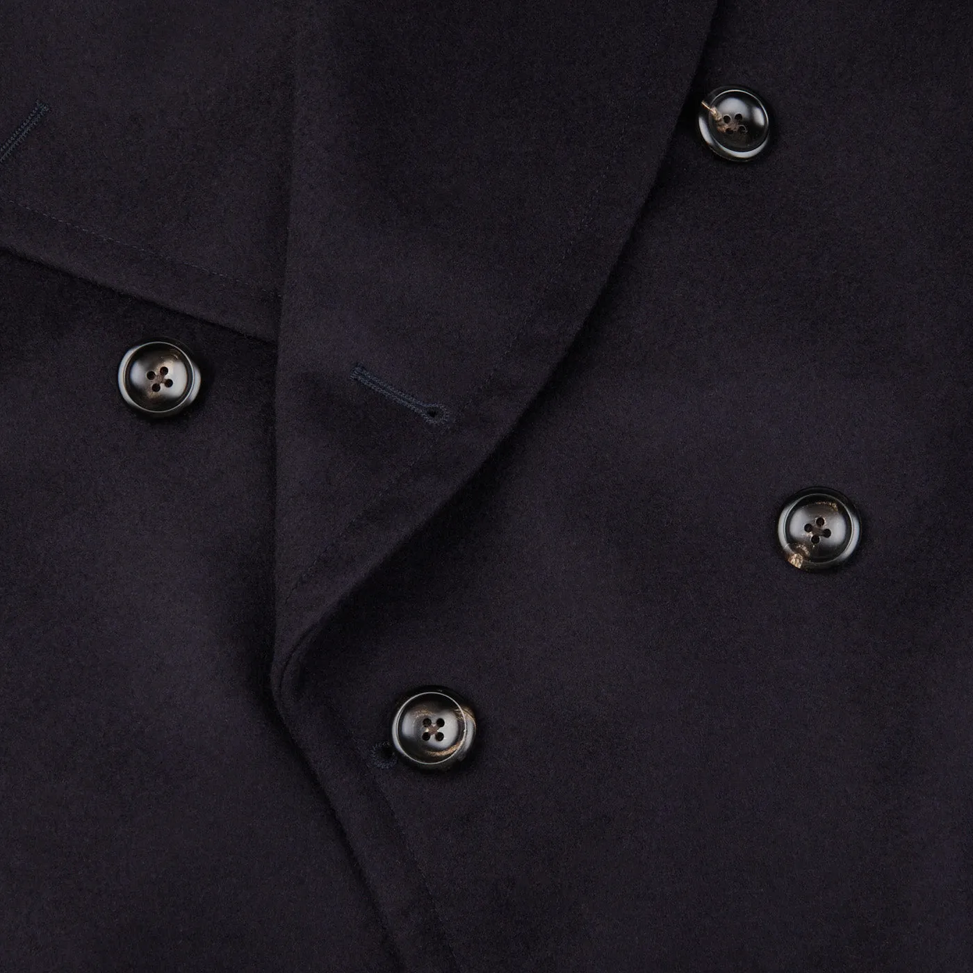 Navy Blue Wool Cashmere Dream Polo Coat