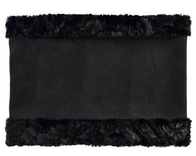 Neck Cowl - Faux Soft Suede Black with Assorted Faux Fur (SOLD OUT)