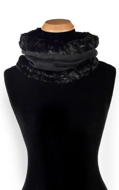Neck Cowl - Faux Soft Suede Black with Assorted Faux Fur (SOLD OUT)