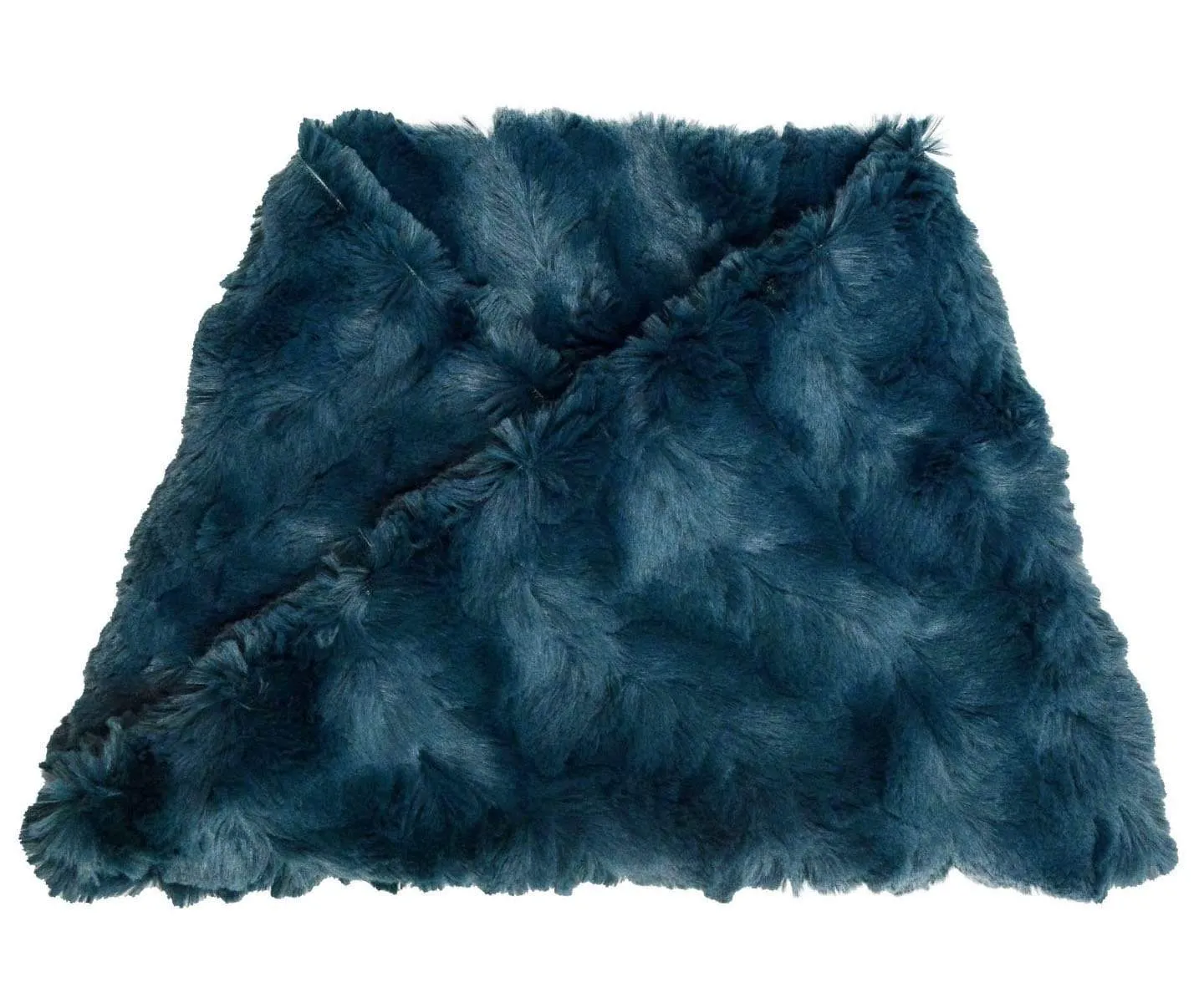Neck Warmer - Luxury Faux Fur in Peacock Pond