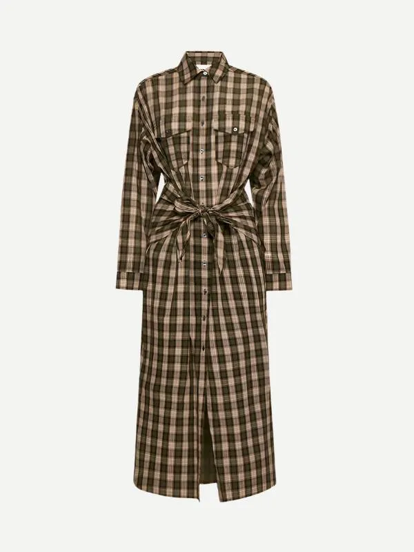 Nesly Dress in Black/Ochre