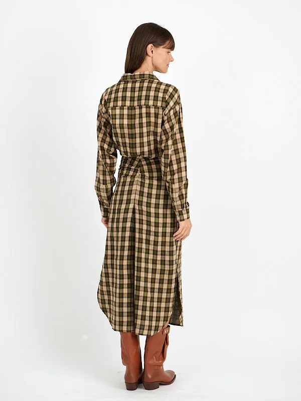 Nesly Dress in Black/Ochre