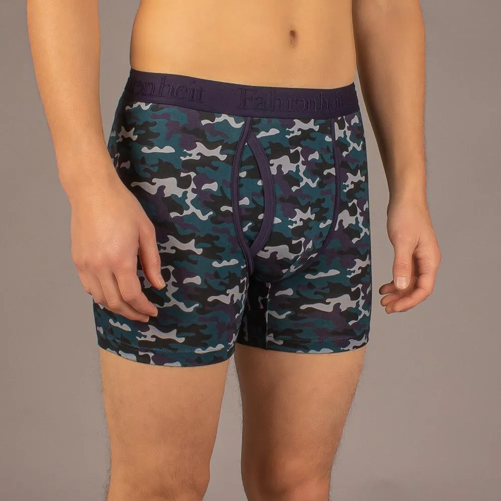 Newman Boxer Brief | Blue Camouflage