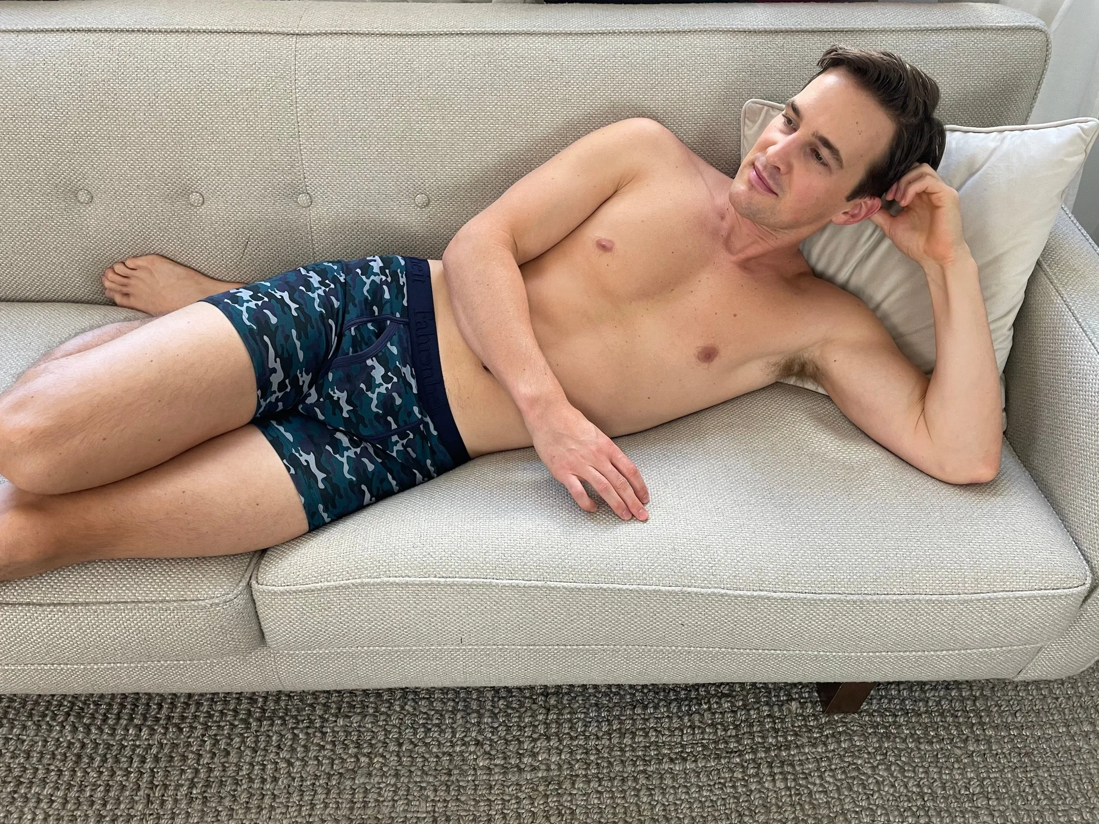 Newman Boxer Brief | Blue Camouflage