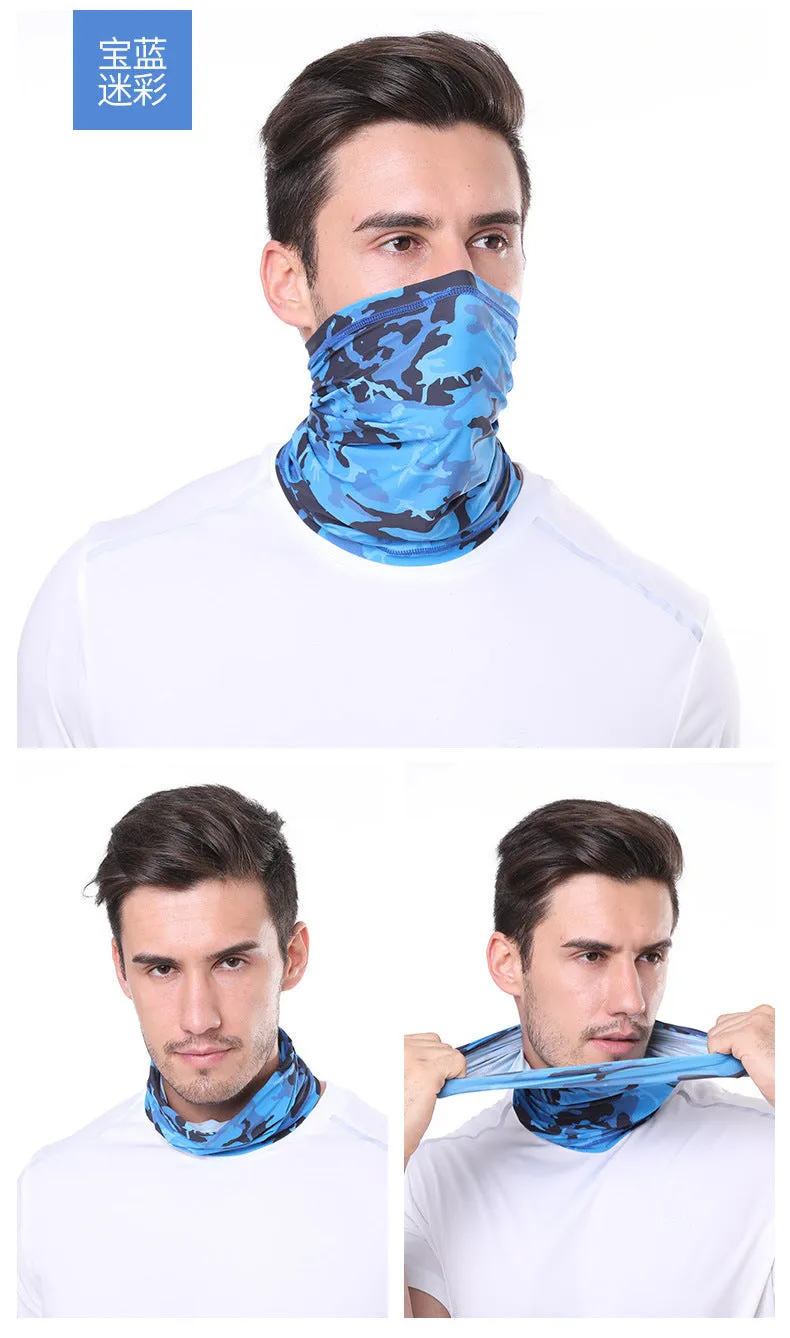Outdoor sunscreen scarf ice silk scarf suitable for cycling