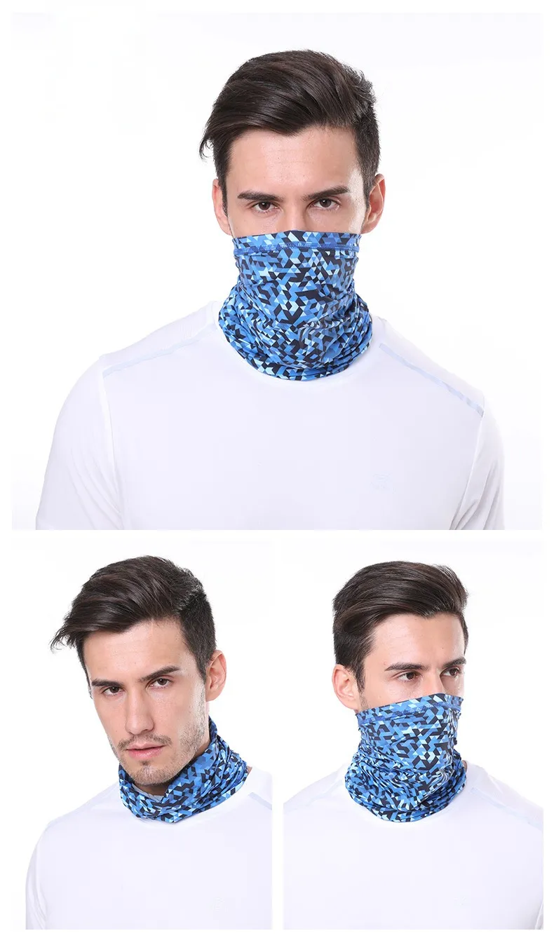 Outdoor sunscreen scarf ice silk scarf suitable for cycling