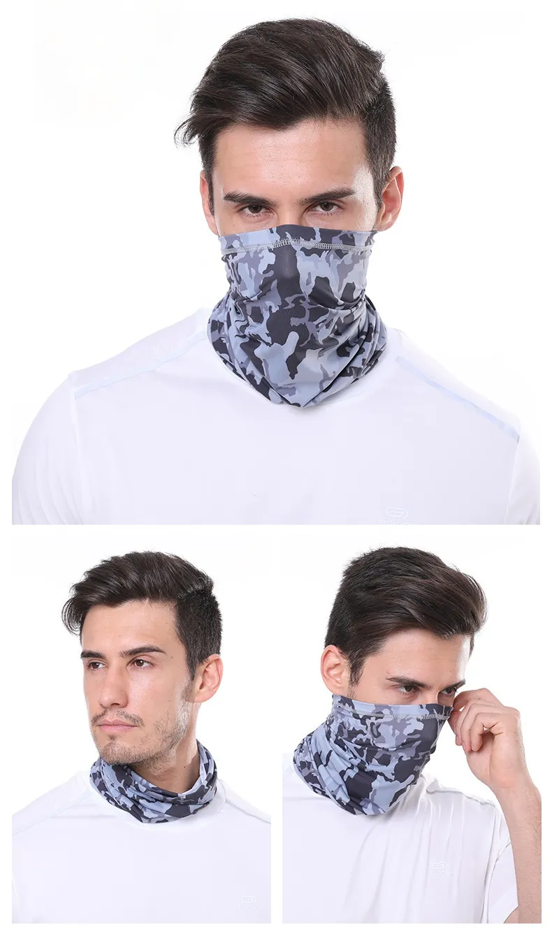 Outdoor sunscreen scarf ice silk scarf suitable for cycling