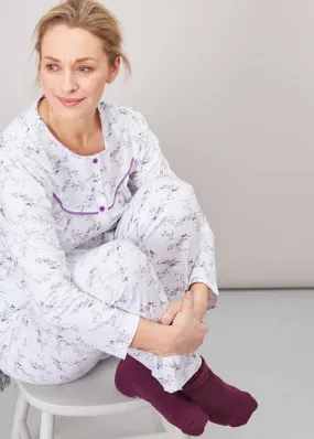 Penny Cotton Jersey VELCRO® Brand Fastening Top & Pull On Bottoms PJ Set