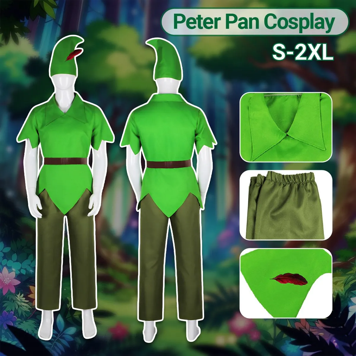Peter Pan Cosplay Costume Set