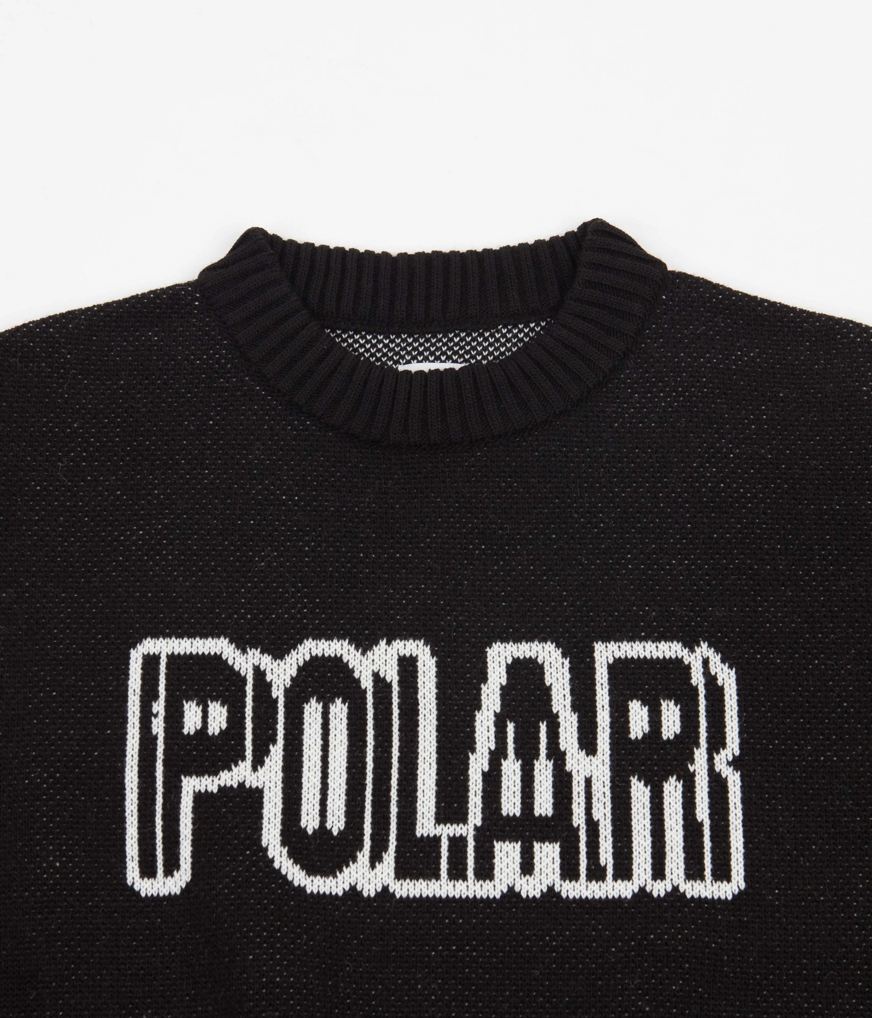 Polar Earthquake Logo Knit Sweatshirt - Black