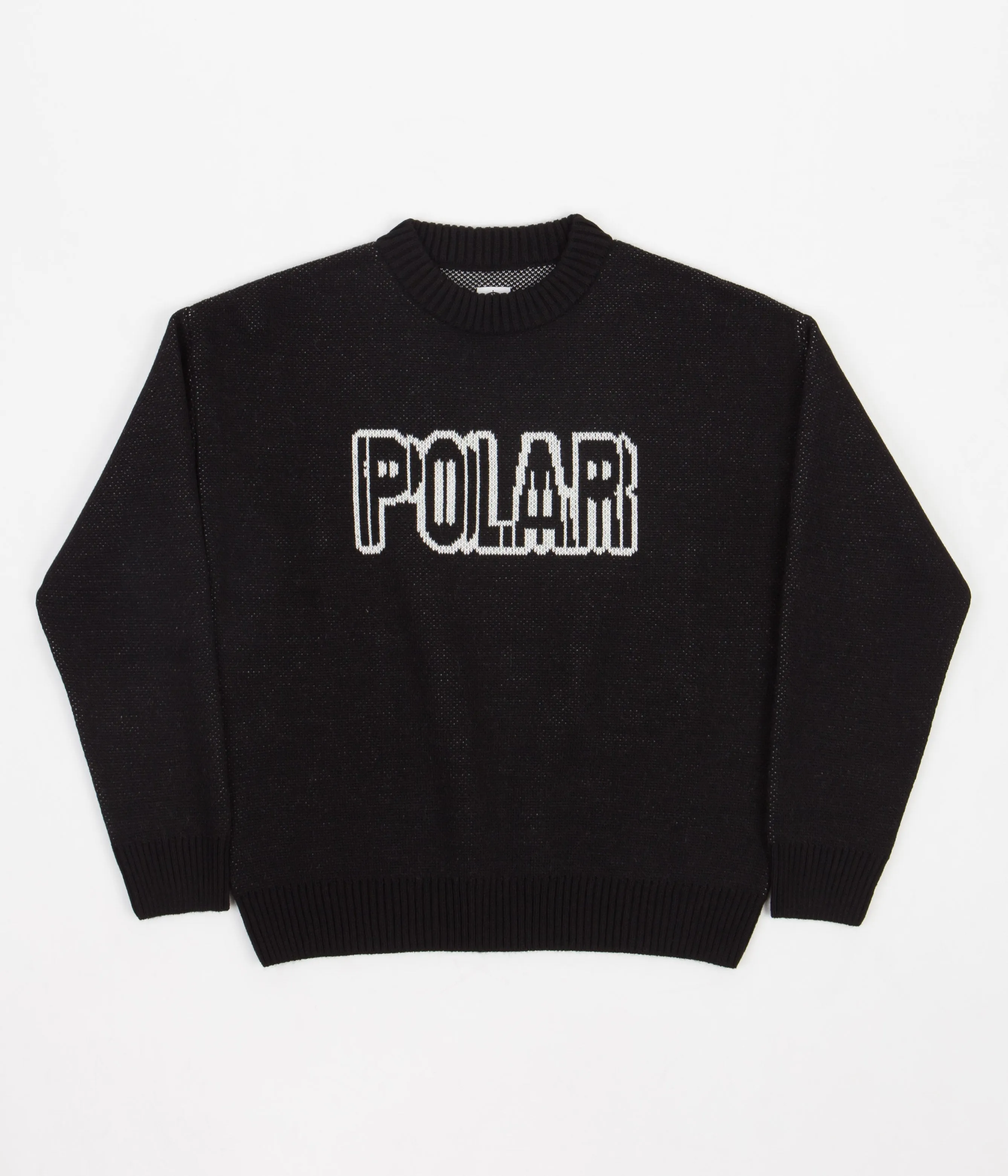 Polar Earthquake Logo Knit Sweatshirt - Black