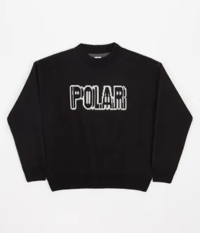 Polar Earthquake Logo Knit Sweatshirt - Black