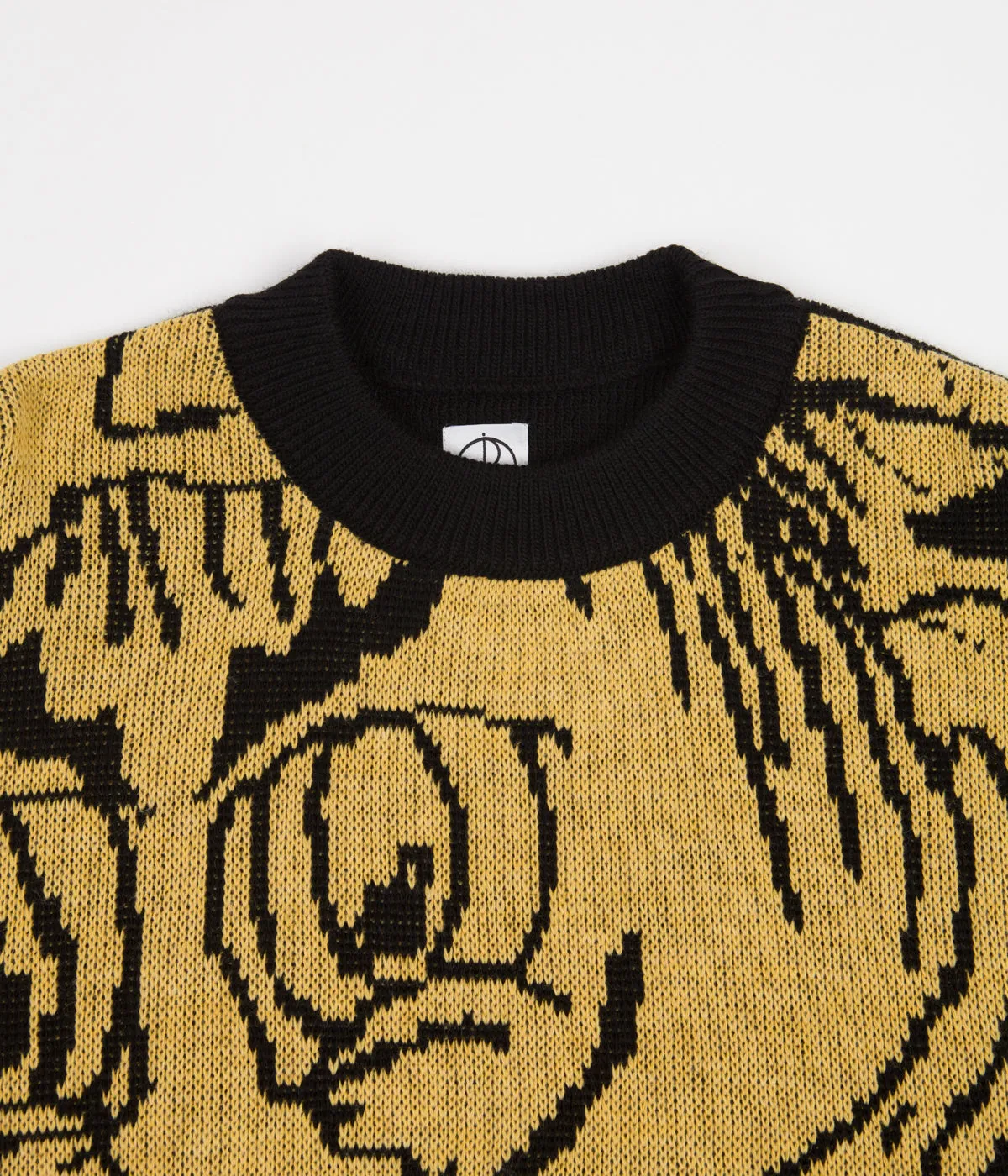 Polar Emile Knit Crewneck Sweatshirt - Black / Yellow