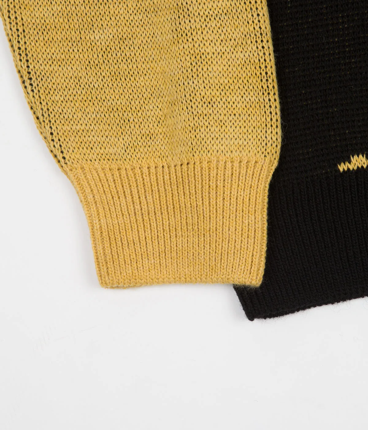 Polar Emile Knit Crewneck Sweatshirt - Black / Yellow