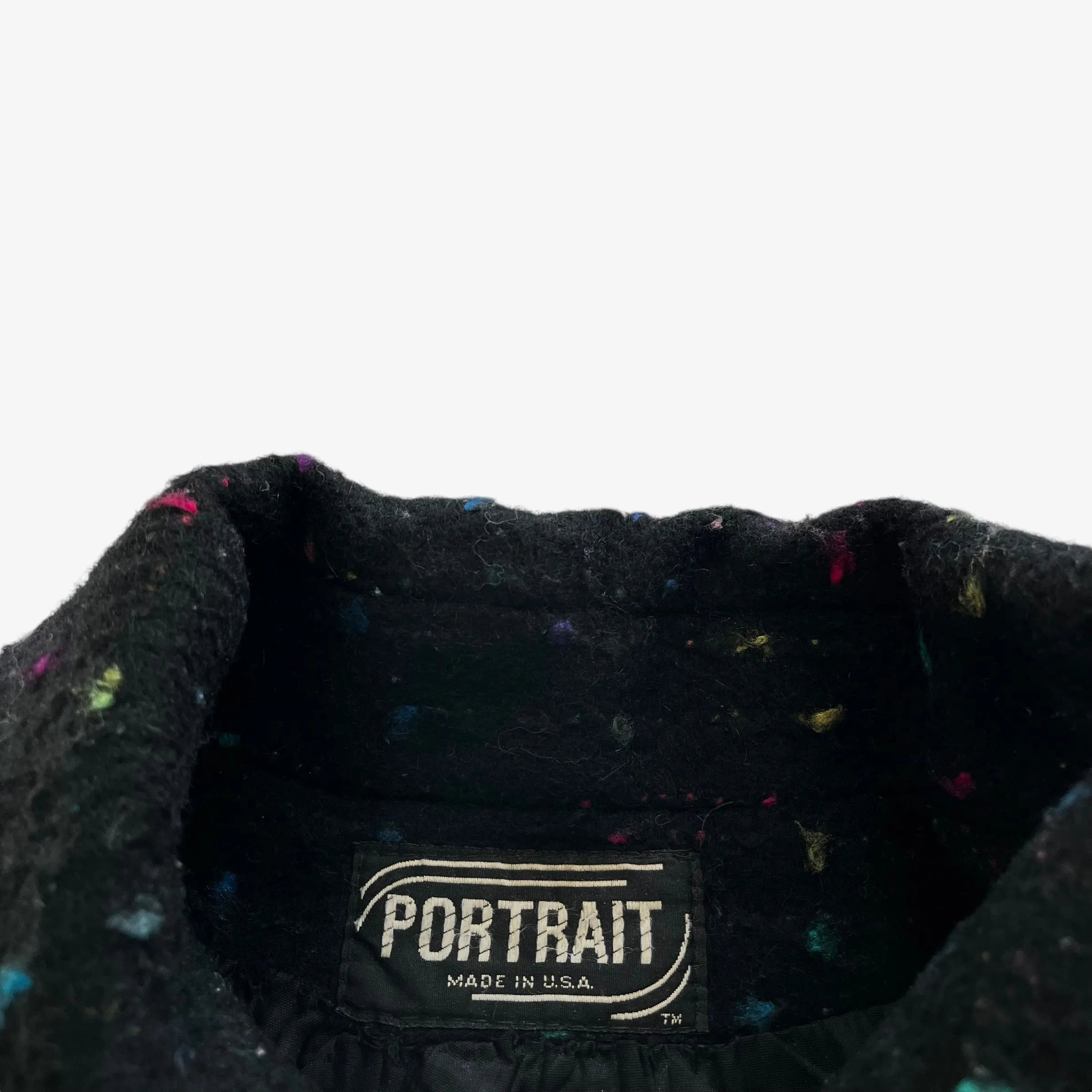 Portrait Patterned Wool Double Breasted Coat (Womenswear)