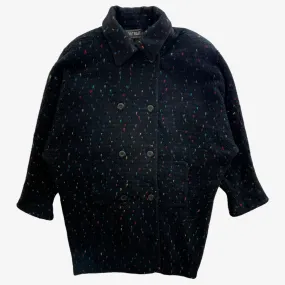Portrait Patterned Wool Double Breasted Coat (Womenswear)