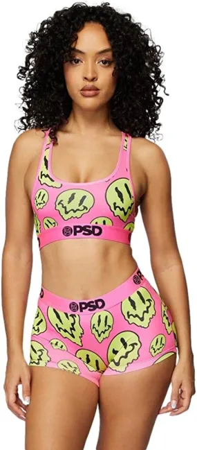 PSD Women's Boy Short with Wide Elastic Band - Pink/All Smiles Boy Short