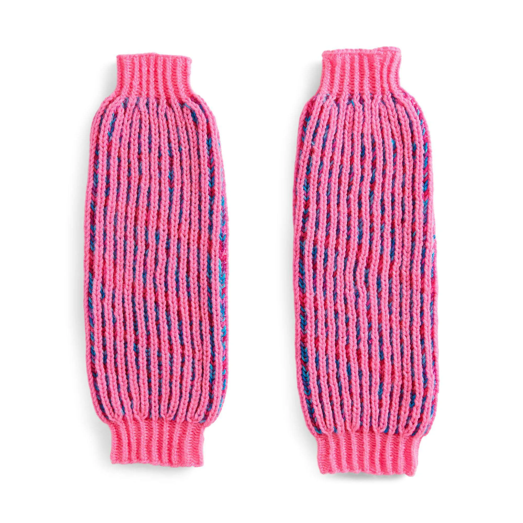 Red Heart Brioche Knit Leg Warmers
