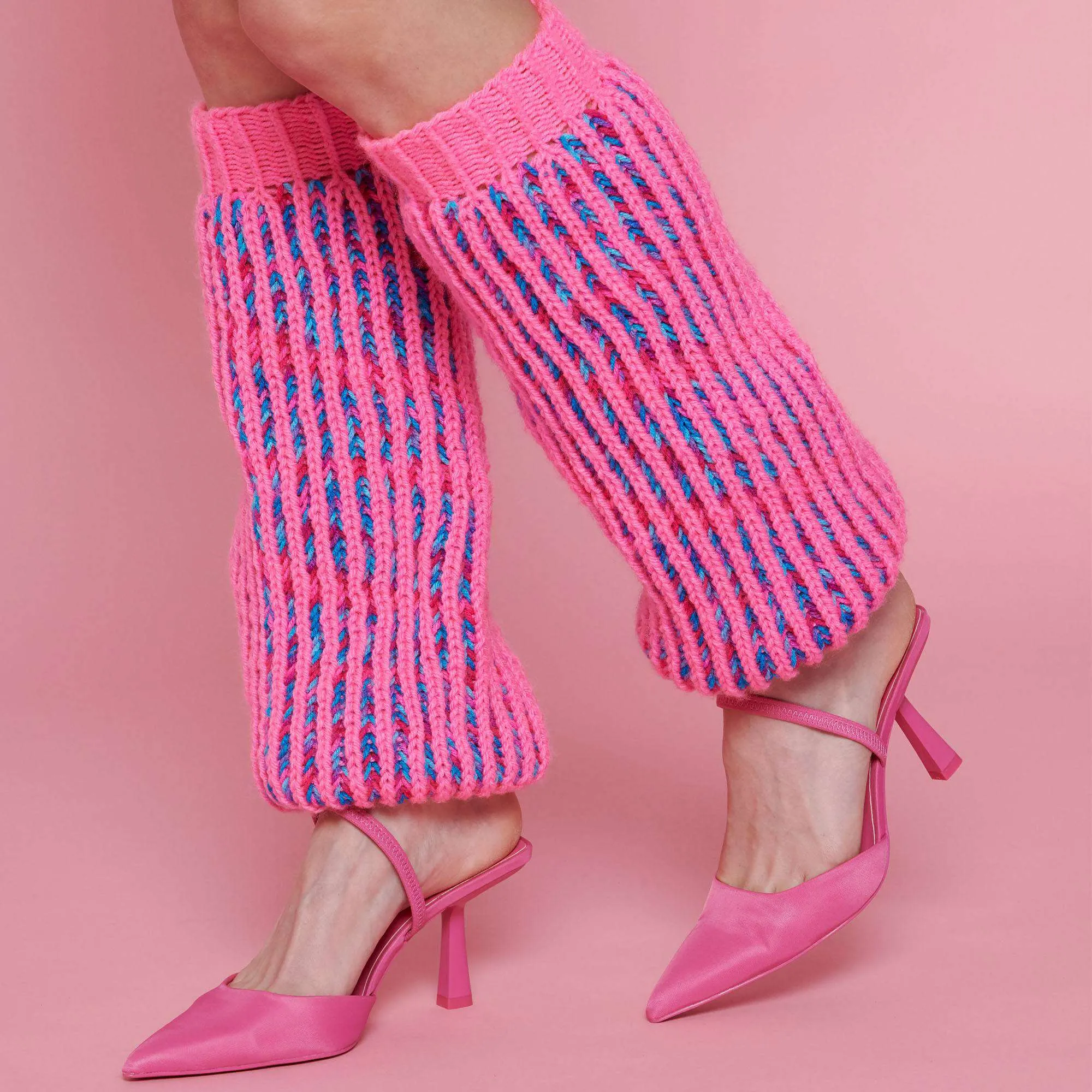 Red Heart Brioche Knit Leg Warmers