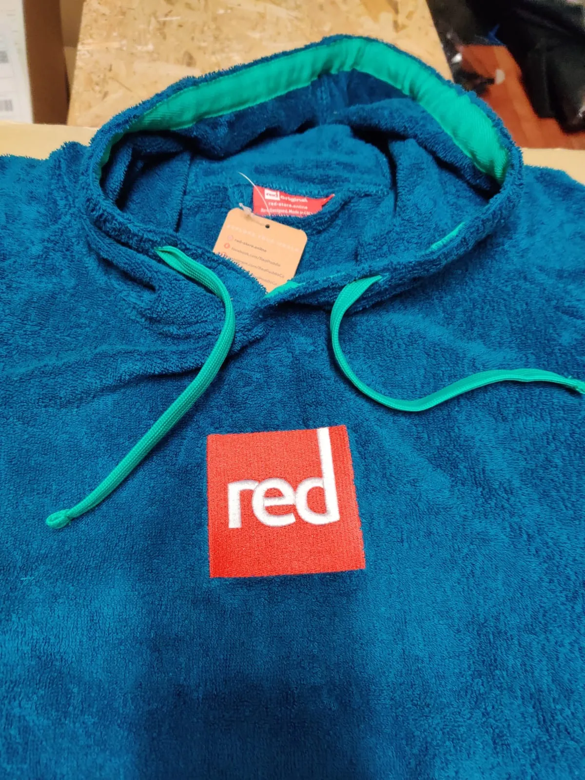 Red Original Towelling Poncho Robe