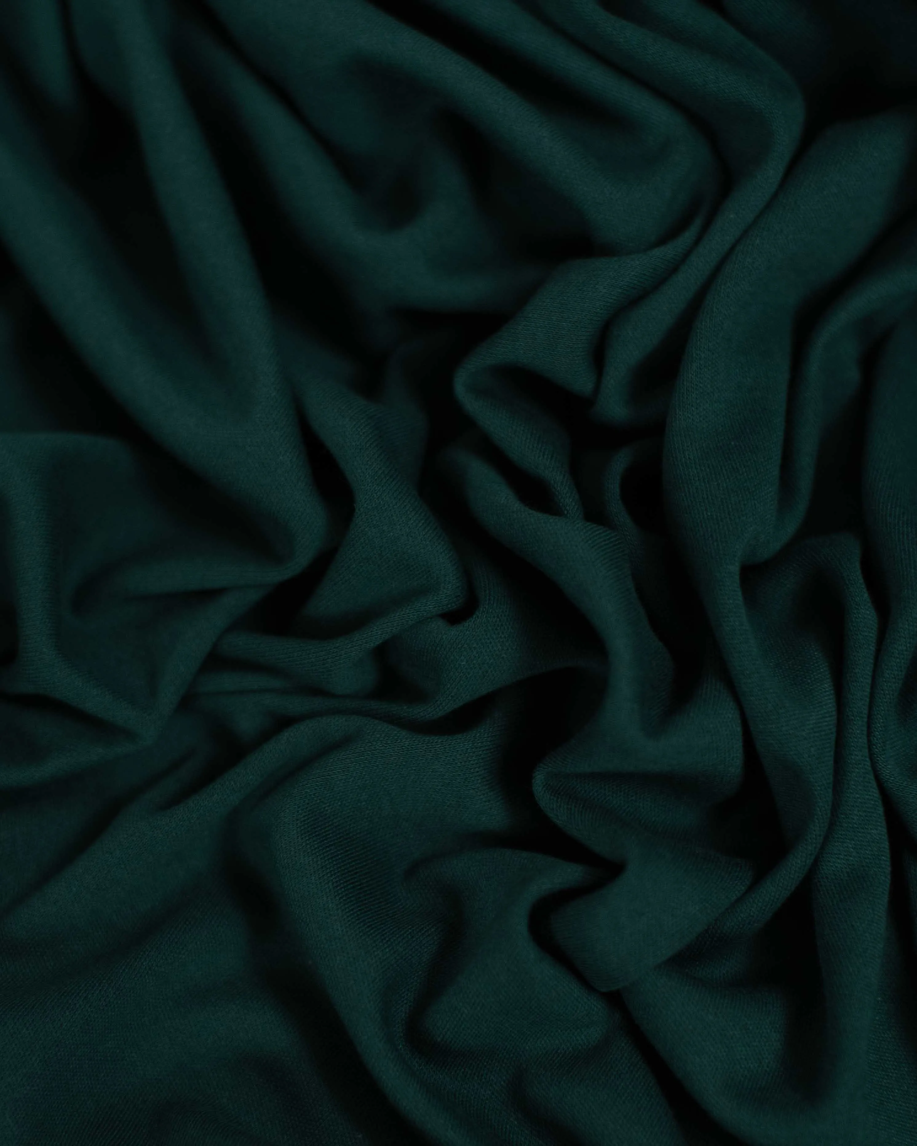 Rich Emerald Organic Cotton Double Knit Jersey