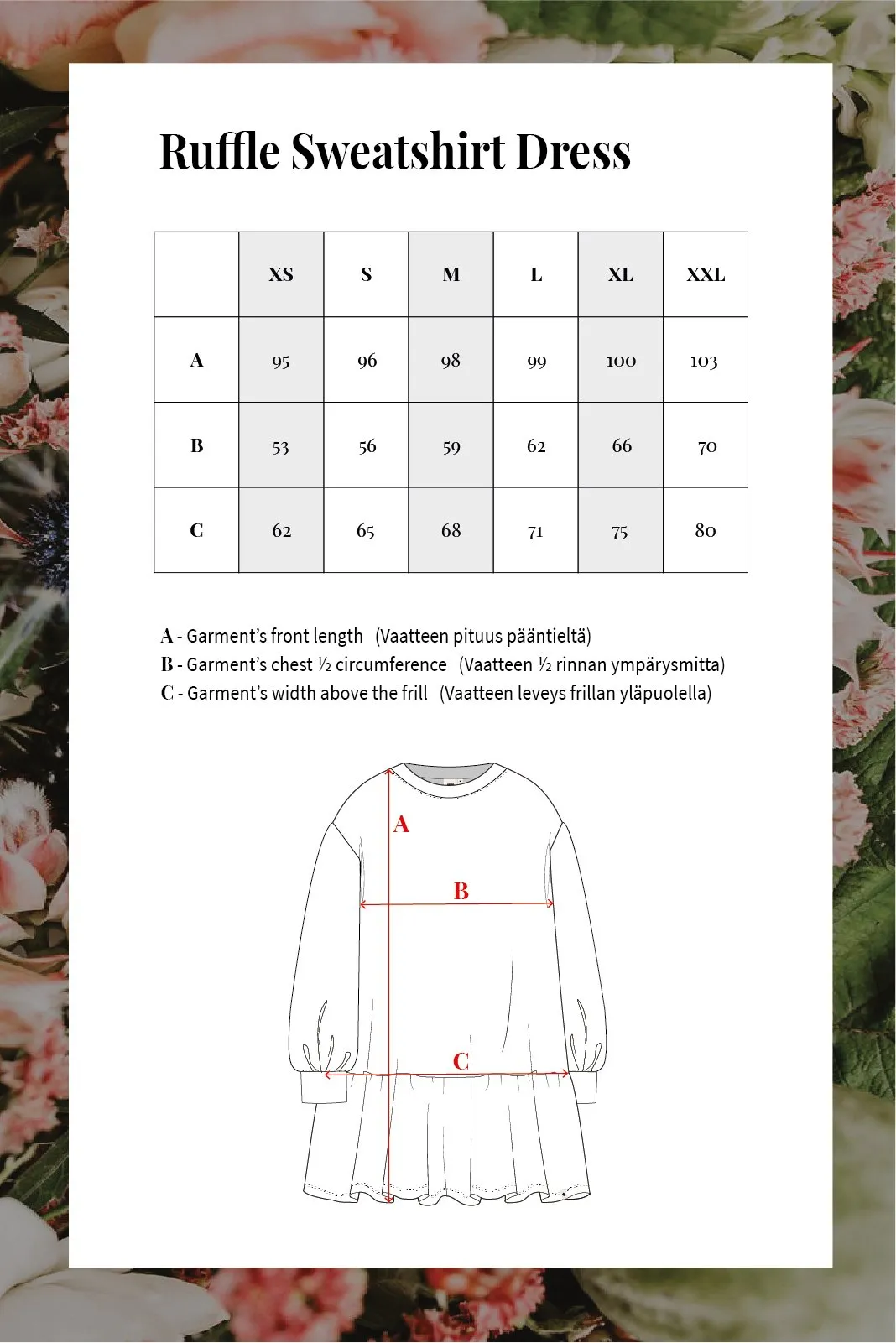Ruffle Sweatshirt Dress Night Meadow